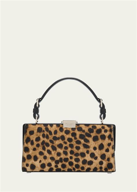 Gwyneth Cheetah Print Calf Hair Shoulder Bag 